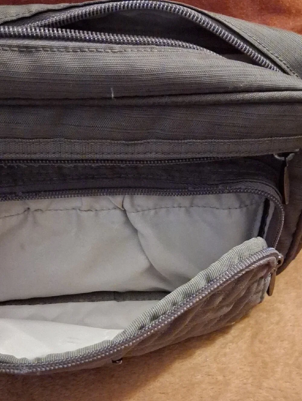 lug Quilted Belt Bag in Gray